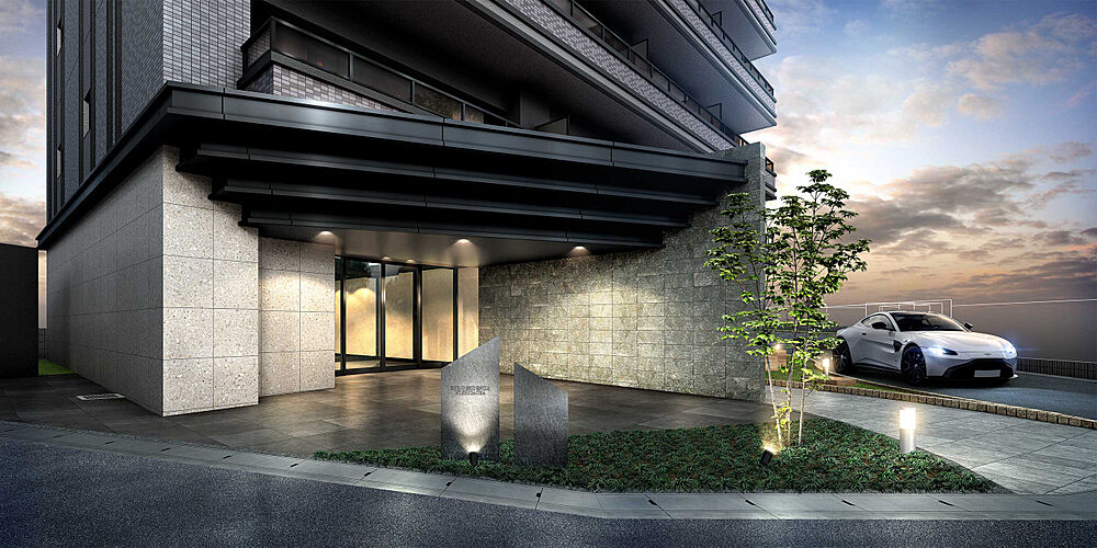 オープンレジデンシア星ヶ丘 エントランスアプローチ完成予想CG