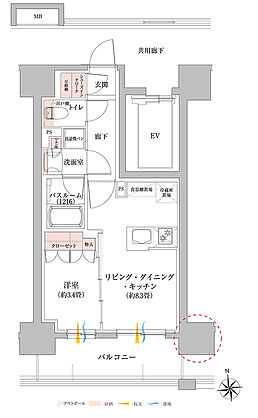 イノバス名駅クロス 間取り C