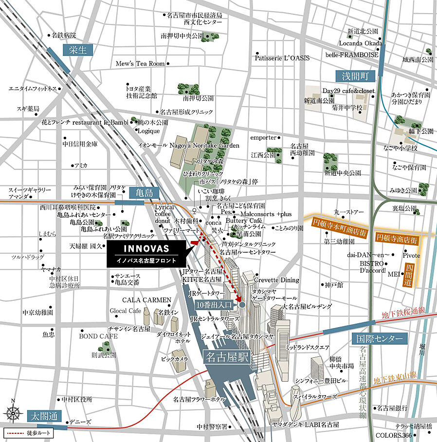 イノバス名古屋フロント：案内図