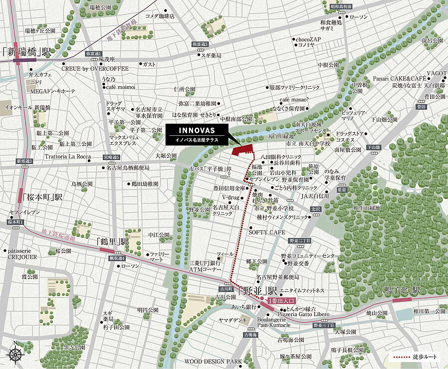 イノバス名古屋テラス：案内図