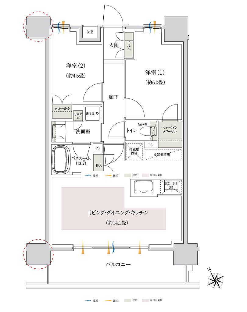 イノバス安城テラス 間取り B
