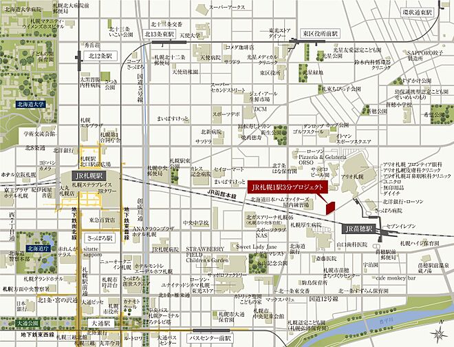 ファインシティ札幌苗穂 現地案内図
