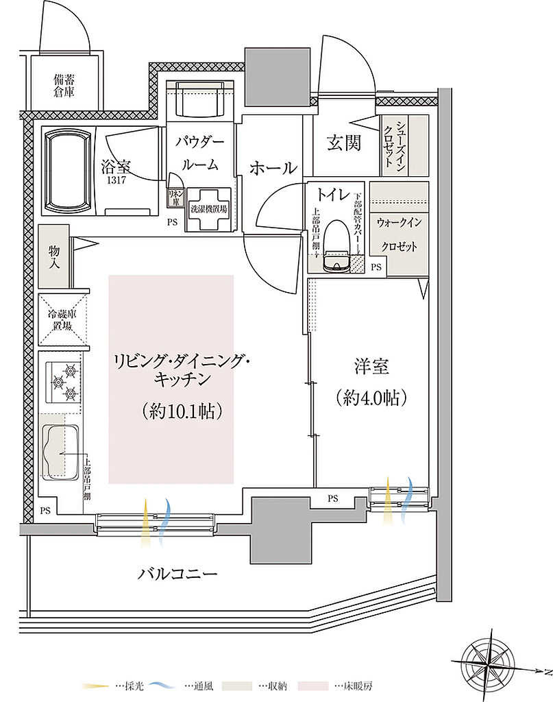 ファインシティ札幌苗穂 間取り F