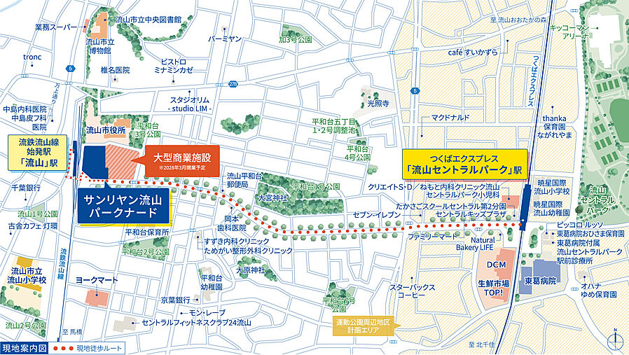 サンリヤン流山パークナード：案内図
