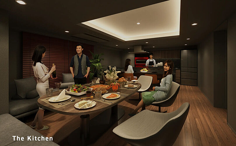 ファインレジデンス住道駅前／すごい駅前プロジェクト ザ・キッチン（パーティースペース）完成予想図