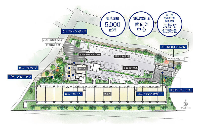シエリア杉並高井戸 敷地配置イラスト