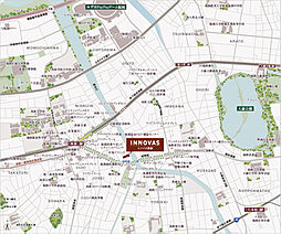 イノバス西新 現地案内図