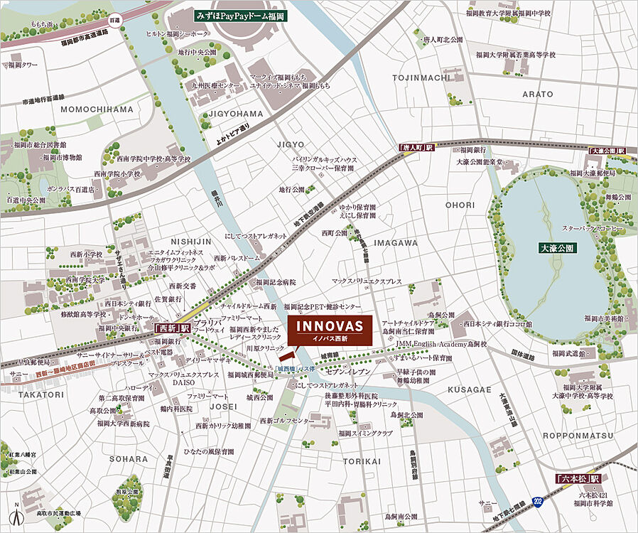 イノバス西新：案内図