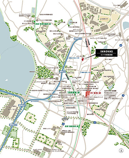 イノバス香椎駅前 現地案内図