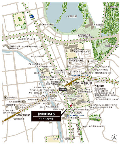 イノバス六本松 現地案内図