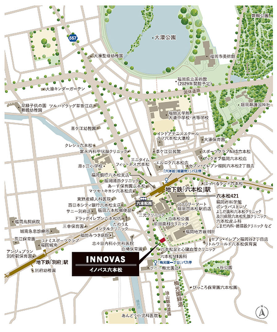 イノバス六本松：案内図