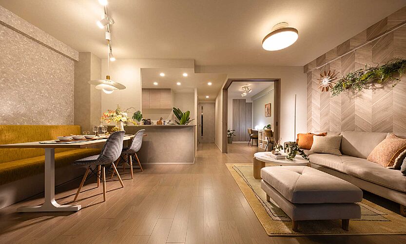 プラネスーペリア グラン大津瀬田 リビング・ダイニング（F2タイプ/1411室）