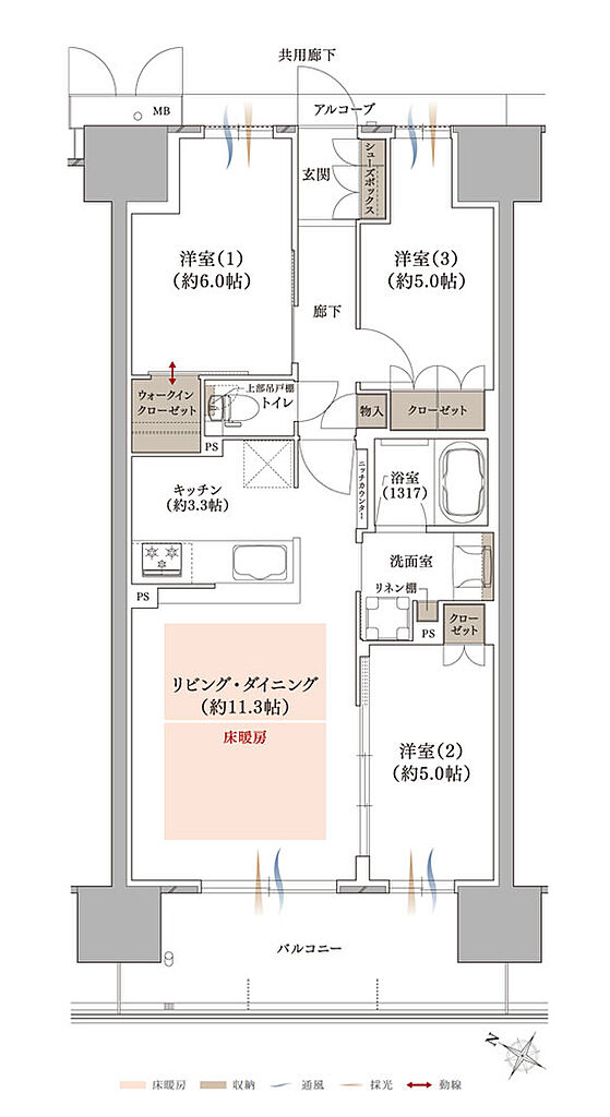 プラネスーペリア グラン大津瀬田 間取り B