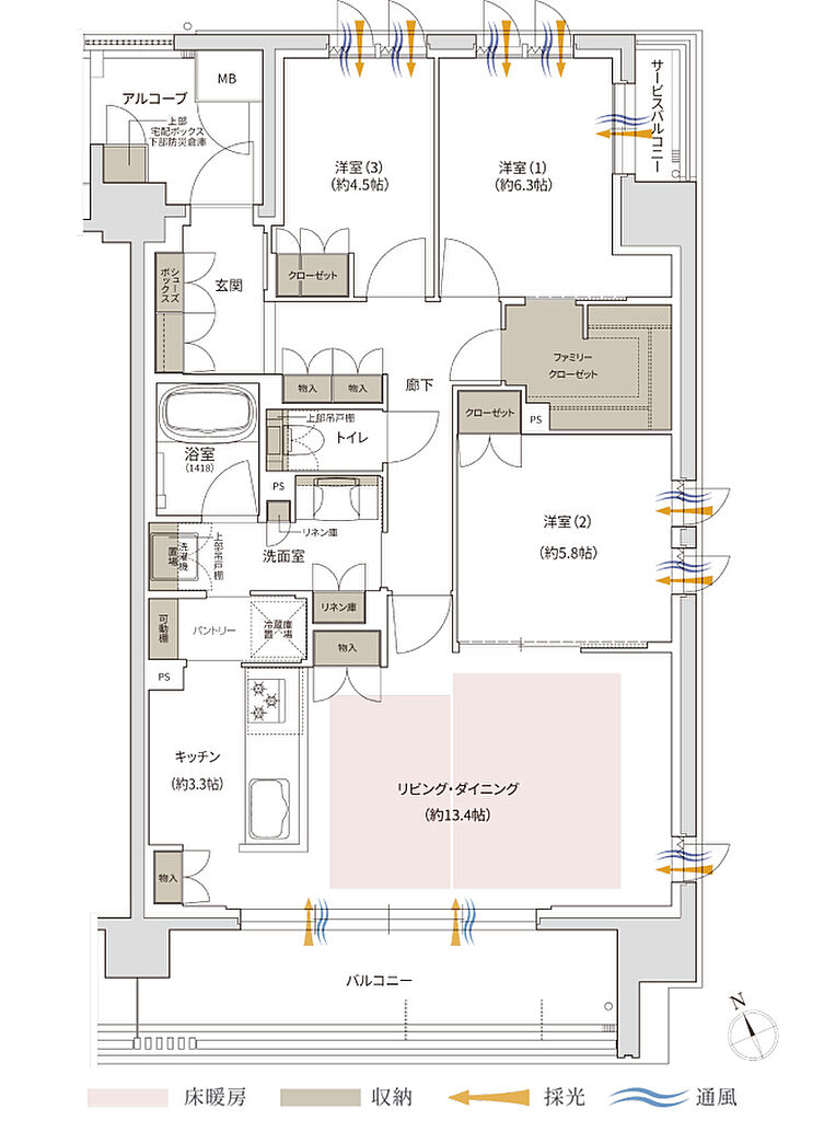 プラネスーペリア三国ヶ丘 間取り F