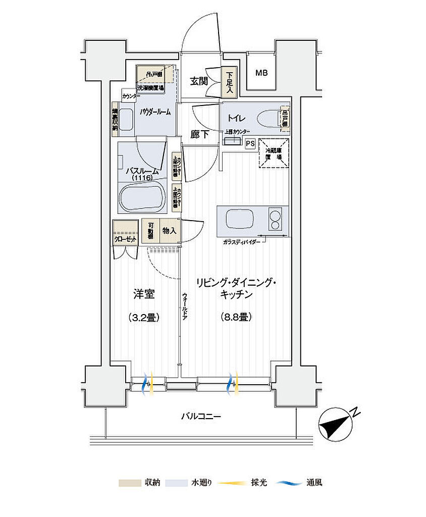 デュオステージ海老名II 間取り D1
