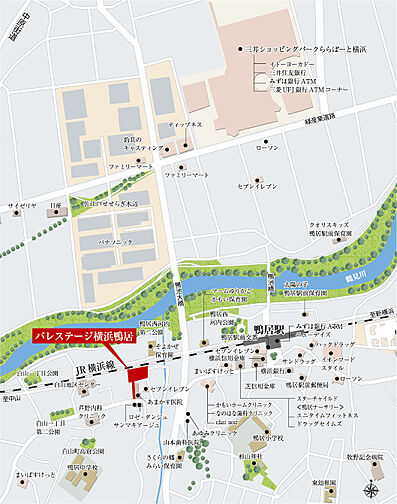 パレステージ横浜鴨居 現地案内図