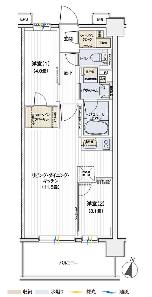 パレステージ横浜鴨居 間取り D