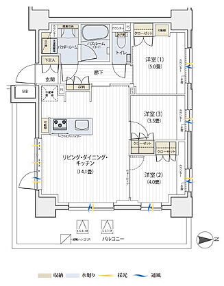 パレステージ北千住II 間取り H