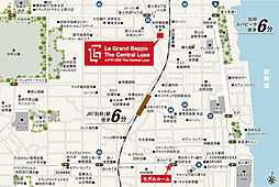 ルグラン別府 The Central Luxe 現地案内図