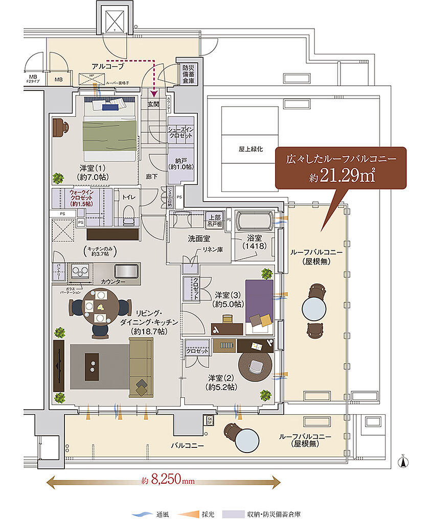 グランクレア名古屋庄内通 間取り Lr