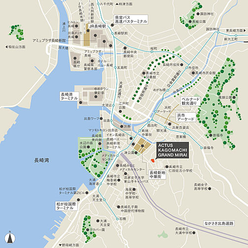 アクタス籠町グランミライ 現地案内図
