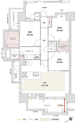 アクタス籠町グランミライ 間取り A