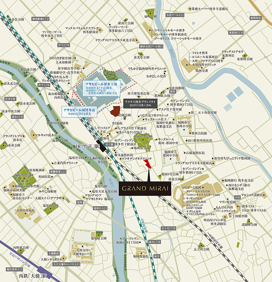 アクタス博多グランミライ プレミアム：案内図