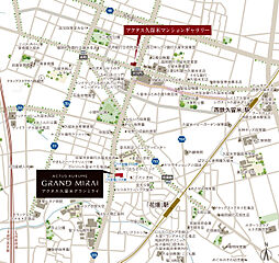 アクタス久留米グランミライ 現地案内図