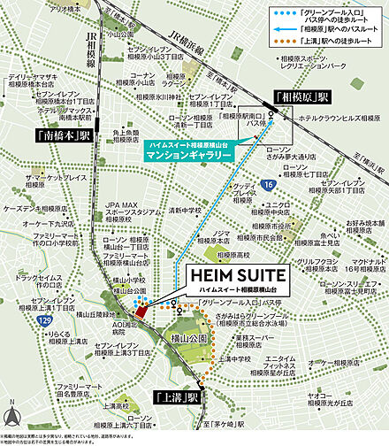 ハイムスイート相模原横山台 現地案内図