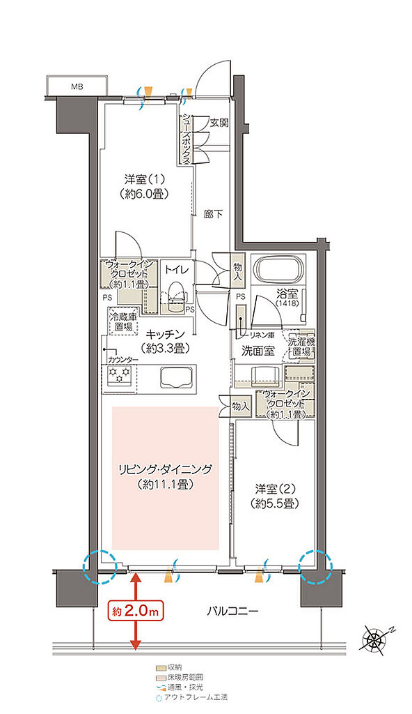 ハイムスイート相模原横山台 間取り P