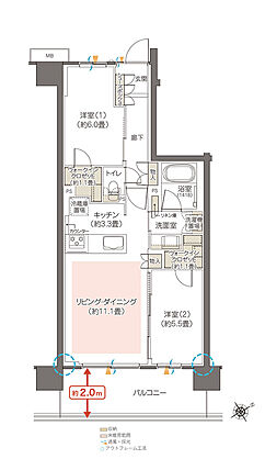 ハイムスイート相模原横山台 間取り P