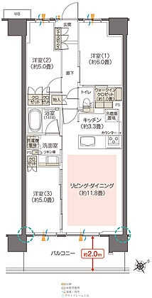 ハイムスイート相模原横山台 間取り L
