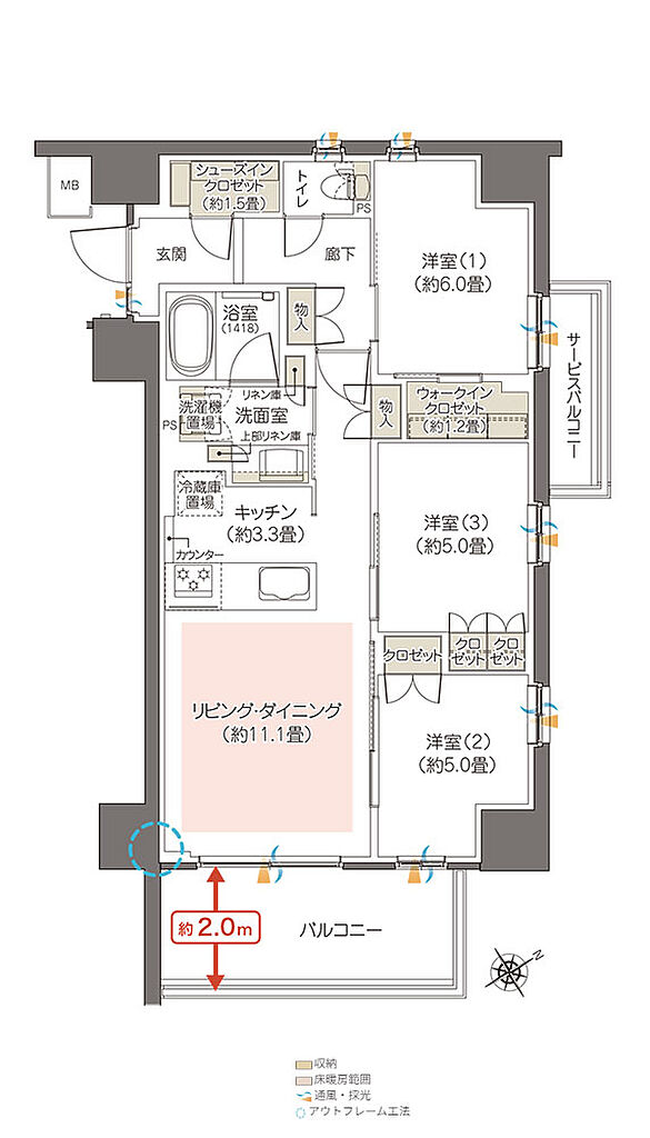 ハイムスイート相模原横山台 間取り T