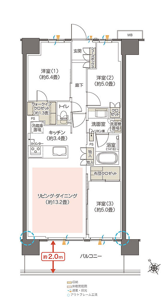 ハイムスイート相模原横山台 間取り D