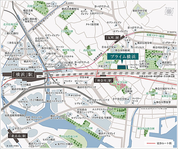 プライム横浜 現地案内図