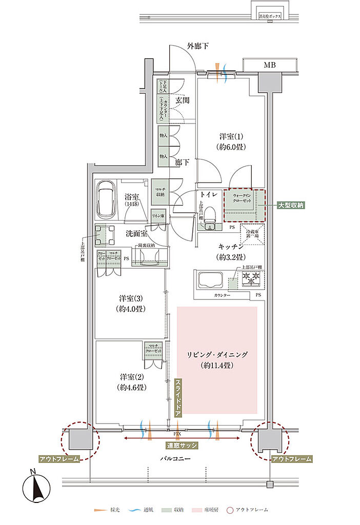 オーベル新松戸レジデンス 間取り D