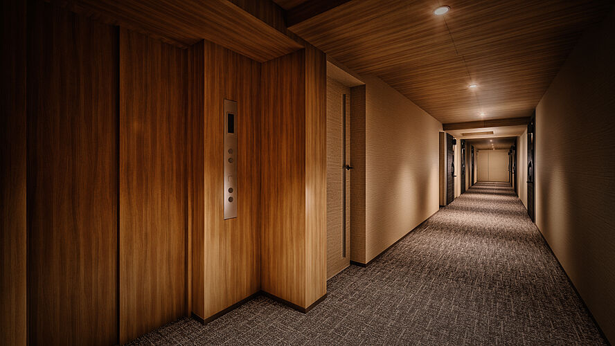 オーベルアーバンツ東武練馬 内廊下完成予想CG