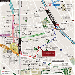 グローベル十条 ザ・レジデンス 現地案内図