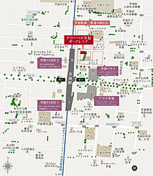 グローベル草加 ザ・プレミア 現地案内図
