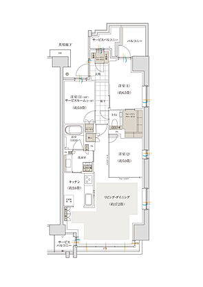 バウス加賀 間取り B7