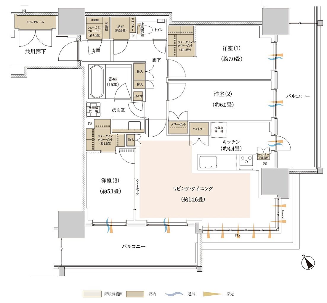 バウス志木タワー 間取り F