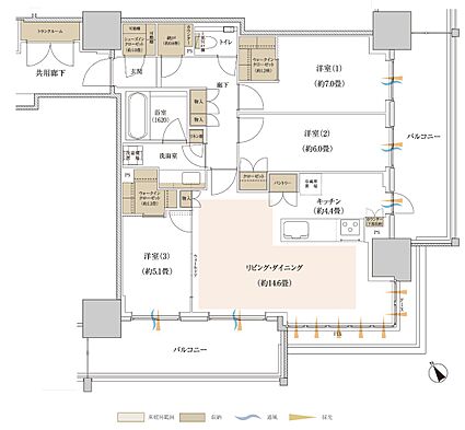 バウス志木タワー 間取り F