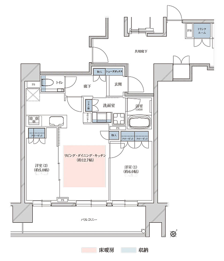 レ・ジェイド札幌手稲 間取り B