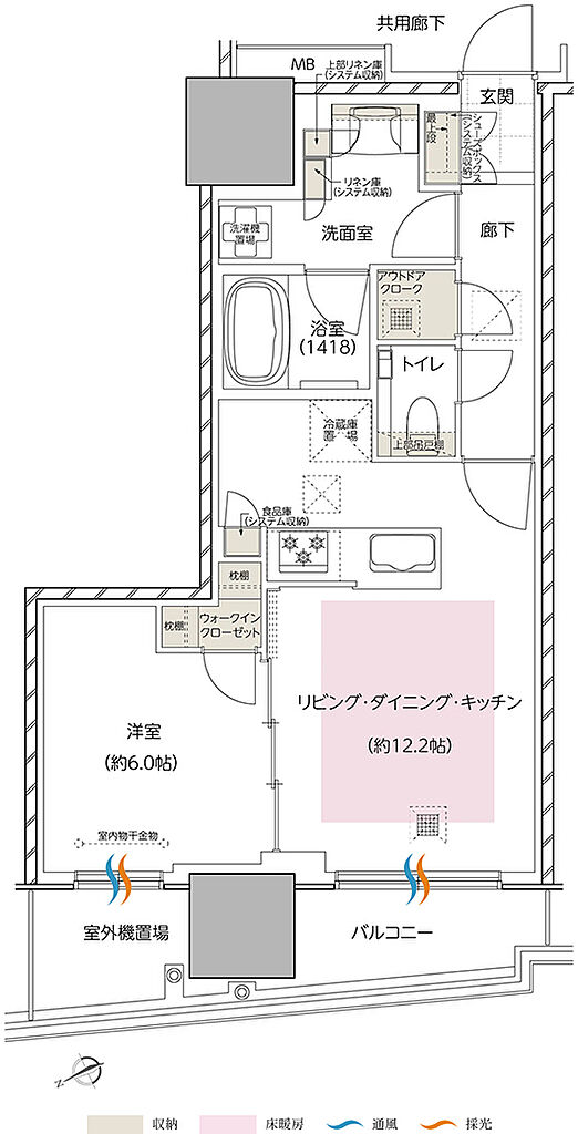 エスコンフィールドタワー 間取り J