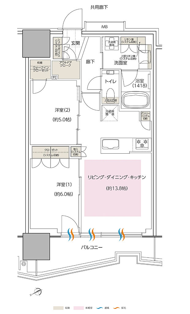 エスコンフィールドタワー 間取り H