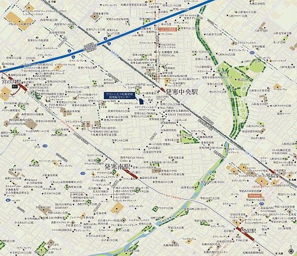 ブランシエラ札幌発寒 現地案内図
