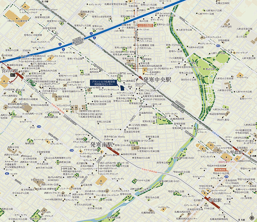 ブランシエラ札幌発寒：案内図