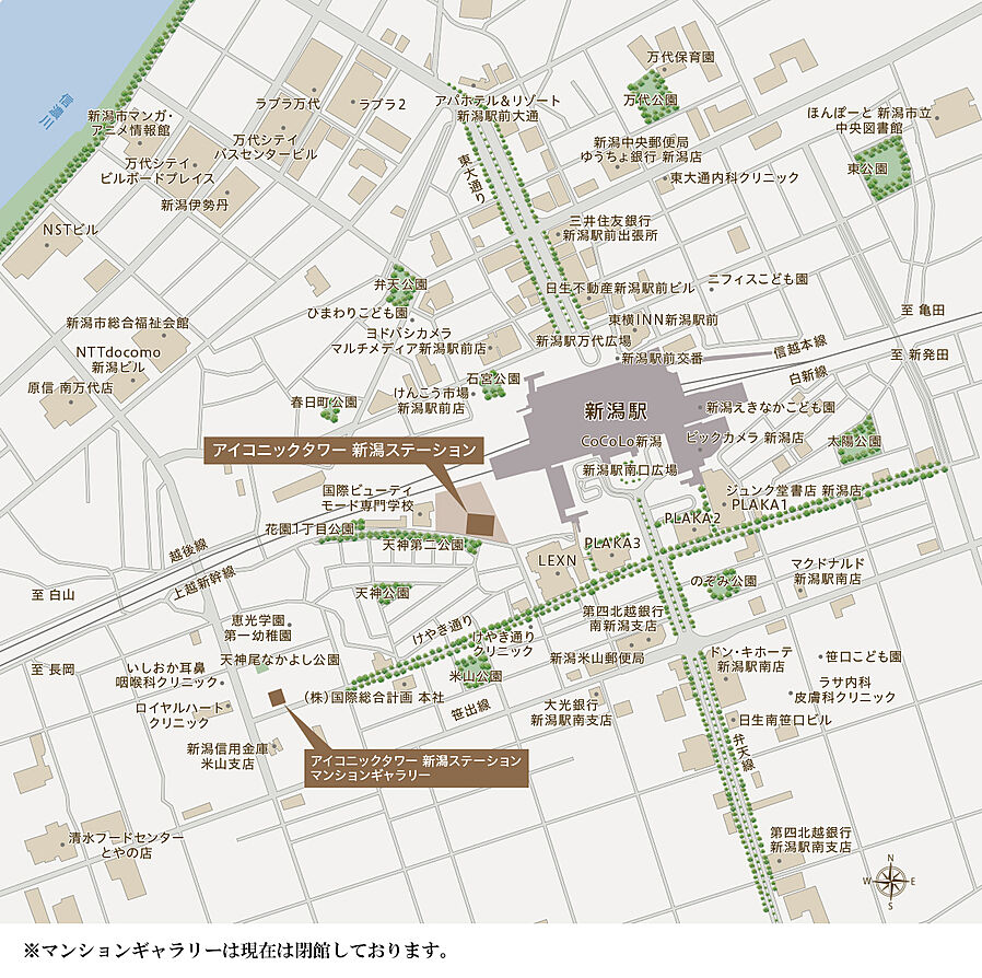 アイコニックタワー新潟ステーション：案内図
