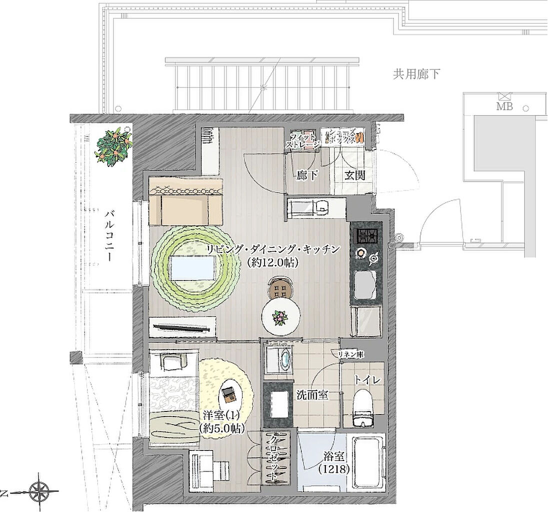 葵クロスタワー 間取り A