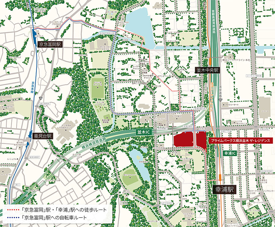 プライムパークス横浜並木 ザ・レジデンス：案内図